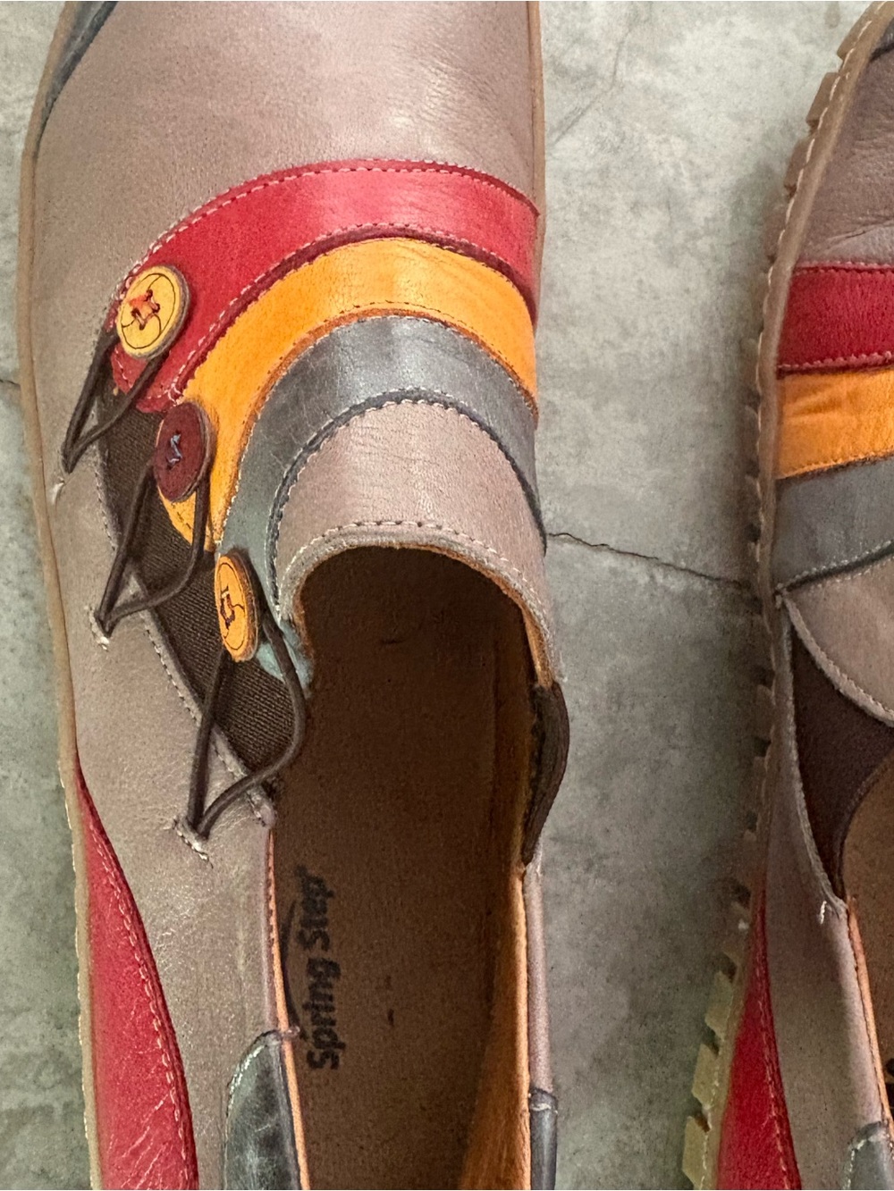 Spring Step Women's Neeta slip-on shoes in a multi-color leather - Picture 9 of 10